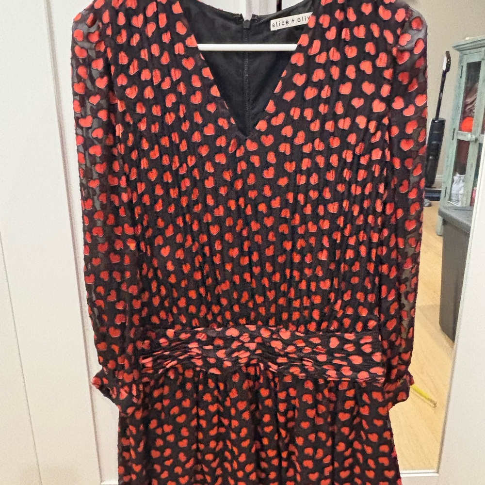 Alice + Olivia Red and Black Women's Dress